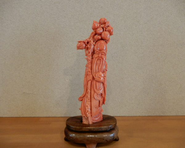 珊瑚 桃に寿老人